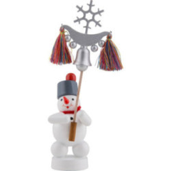 Schneemann mit Schellenbaum - 13 cm