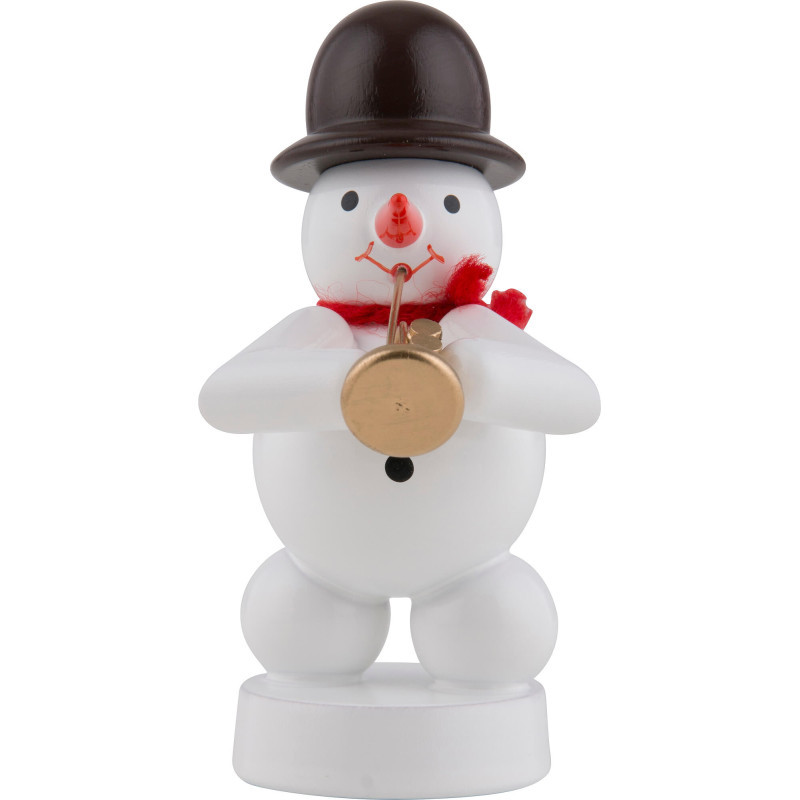 Snowman Musician with Jazz Trumpet - 8 cm / 3 inch