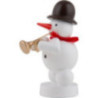 Schneemann Musikant mit Jazztrompete - 8 cm
