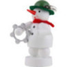 Schneemann Musikant mit Tambourin - 8 cm