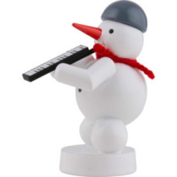 Schneemann Musikant mit Melodica - 8 cm