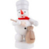 Snowman Baker with Flour Bag and Scoop - 8 cm / 3.1 inch