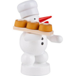 Snowman Baker with Cake - 8 cm / 3.1 inch