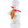 Schneemann Bäcker mit Lebkuchen-Herz - 8 cm