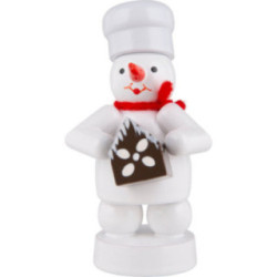 Snowman Baker with Gingerbread House - 8 cm / 3.1 inch