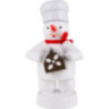 Schneemann Bäcker mit Pfefferkuchenhaus - 8 cm