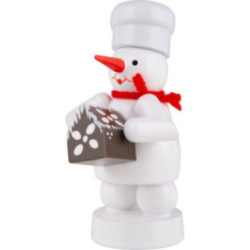 Snowman Baker with Gingerbread House - 8 cm / 3.1 inch