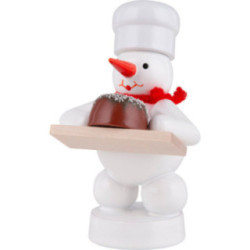 Snowman Baker with Pie - 8 cm / 3.1 inch