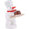 Schneemann Bäcker mit Torte - 8 cm