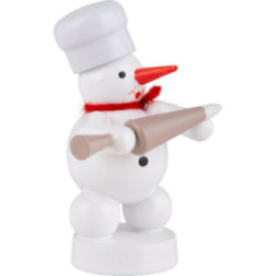 Schneemann Bäcker mit Sahnespritze - 8 cm
