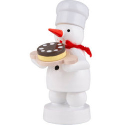 Snowman Baker with Pie - 8 cm / 3.1 inch