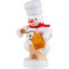 Schneemann Bäcker mit Kaffeemühle - 8 cm