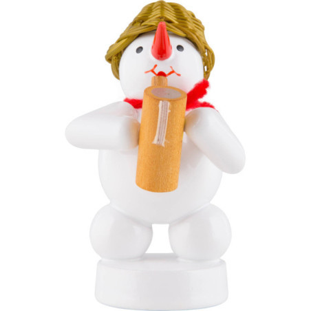 Schneemann Musikant mit Gießkanne - 8 cm