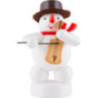 Snowman - Musician with Fiddle - 8 cm / 3.1 inch