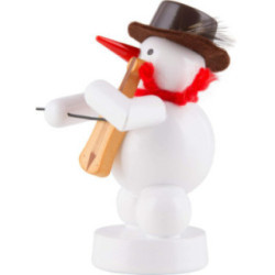 Schneemann Musikant mit Fiedel - 8 cm