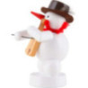 Snowman - Musician with Fiddle - 8 cm / 3.1 inch