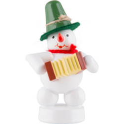 Schneemann Musikant mit Concertina  - 8 cm