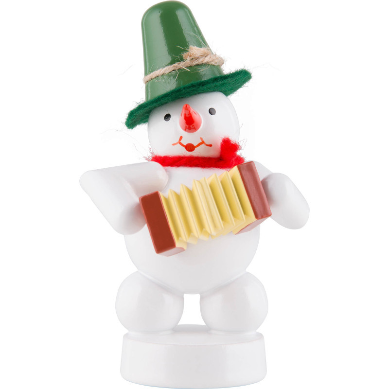 Snowman - Musician with Concertina - 8 cm / 3.1 inch