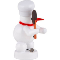 Schneemann Bäcker mit Maus - 8 cm