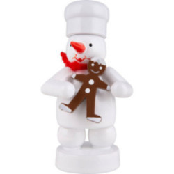 Snowman Baker with Gingerbread Man - 8 cm / 3.1 inch