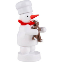 Snowman Baker with Gingerbread Man - 8 cm / 3.1 inch