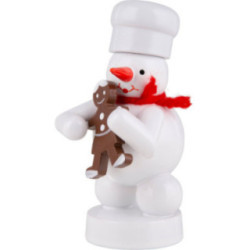 Snowman Baker with Gingerbread Woman - 8 cm / 3.1 inch
