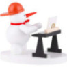 Snowman Musician with Keyboard - 8 cm / 3.1 inch
