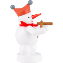 Snowman Musician with Hammered Dulcimer - 8 cm / 3.1 inch