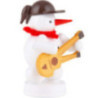 Snowman Musician with Double Neck Guitar - 8 cm / 3.1 inch