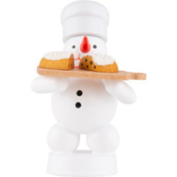 Schneemann Bäcker mit Stollen - 8 cm