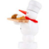 Snowman Baker with Christmas Stollen - 8 cm / 3.1 inch
