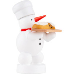 Schneemann Bäcker mit Stollen - 8 cm