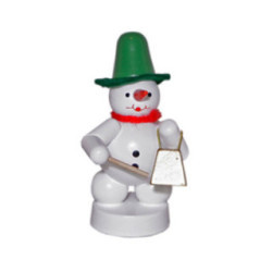 Snowman Musician with Bell - 8 cm / 3.1 inch