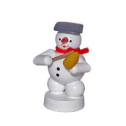 Snowman Musician with Guiro - 8 cm / 3.1 inch