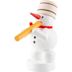 Schneemann Musikant mit Didgeriedoo - 8 cm