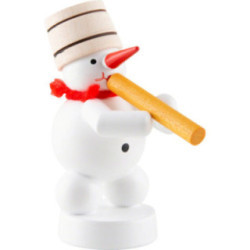 Snowman Musician with Didgeridoo - 8 cm / 3.1 inch