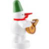 Snowman Musician with Lute - 8 cm / 3.1 inch