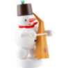 Schneemann Musikant mit Trumscheit - 8 cm