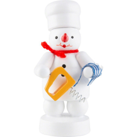 Schneemann Bäcker mit Rührgerät - 8 cm