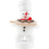 Snowman Baker with Gingerbread Hearts - 8 cm / 3.1 inch
