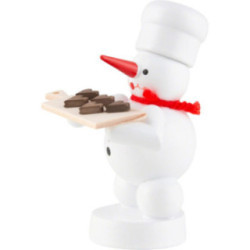 Schneemann Bäcker mit Pfefferkuchenherzen - 8 cm