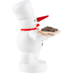 Schneemann Bäcker mit Pfefferkuchenherzen - 8 cm
