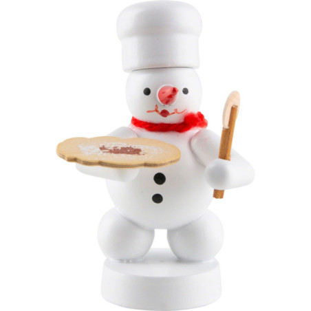 Snowman Baker with Pizza - 8 cm / 3.1 inch
