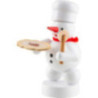 Snowman Baker with Pizza - 8 cm / 3.1 inch