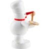 Snowman Baker with Pizza - 8 cm / 3.1 inch