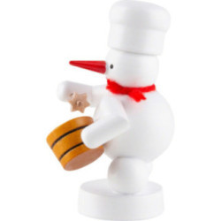 Schneemann Bäcker mit Quirl - 8 cm