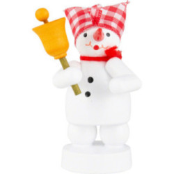 Schneemann Musikant mit Glocke - 8 cm