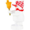 Snowman Musician with Bell - 8 cm / 3.1 inch