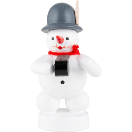 Schneemann Musikant mit Trillerpfeife - 8 cm