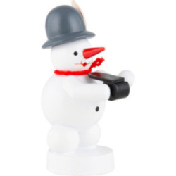Schneemann Musikant mit Trillerpfeife - 8 cm